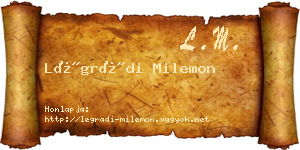 Légrádi Milemon névjegykártya